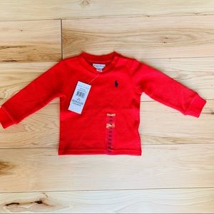 100% cotton Ralph Lauren infant waffle shirt!  Funky and warm!